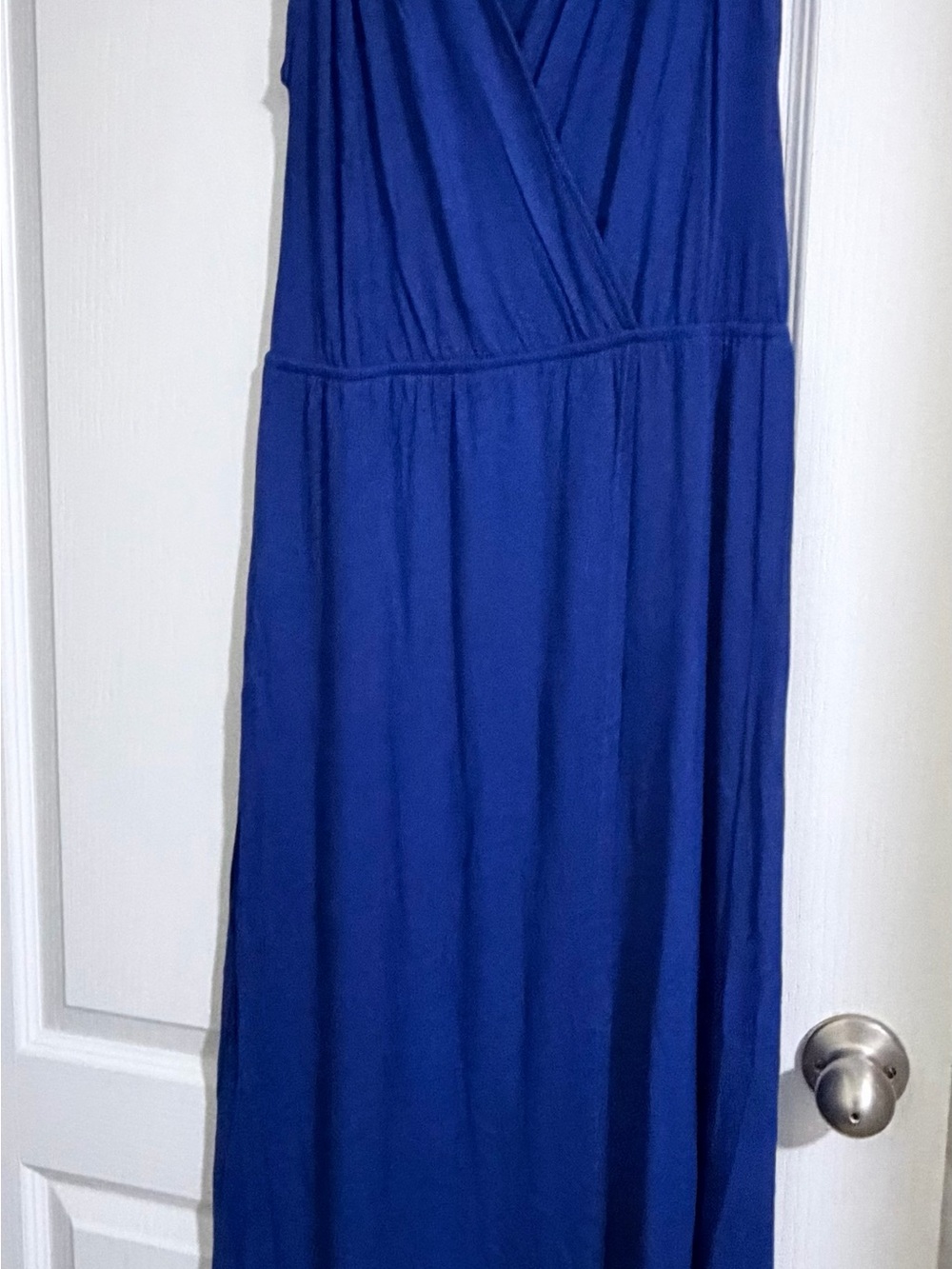 Blue Maxi Dress - Classic Wrap Style